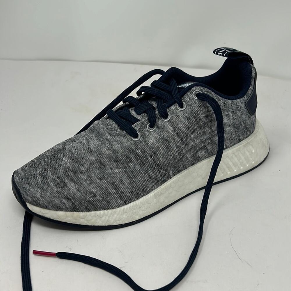 Adidas & Men's Rare Gray & Navy Nomad Sneaker with Asian Lettering Size 6.5
